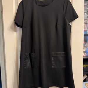 Simply Be Black Dress with Short Sleeves